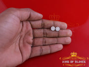 1.00ct VVS D Moissanite Men's/Womens 925 Silver White Floral Stud Earrings KING OF BLINGS