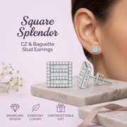 King of Bling's Hip Hop Screw Back White Silver 2.07ct Cubic Zirconia Women's & Men's Earrings KING OF BLINGS
