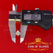 King of Blings-925 Sterling Silver Yellow 0.15ct Real Diamond For Women's / Men's Heart Earring KING OF BLINGS