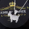 White 925 Sterling Silver Goat wise Shape Pendant with 3.82ct Cubic Zirconia KING OF BLINGS