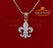Promise Yellow Sterling Silver Fleur de Lis Pendant with 1.47ct Cubic Zirconia KING OF BLINGS