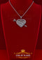 Fancy Special 925 Sterling Silver Heart White Pendant with 7.42ct Cubic Zirconia KING OF BLINGS