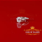 King of Bling's Sterling Silver Mens/ Women Bridal Ring Oval Shape White 5.0ct Moissanite Size 8 KING OF BLINGS
