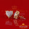 0.10ct Diamond 925 Yellow Silver for Men's & Womens Heart Cluster Stud Earrings KING OF BLINGS
