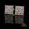 King of Blings- Aretes Para Hombre 925 White Silver 0.96ct Cubic Zirconia Square Women Earring KING OF BLINGS