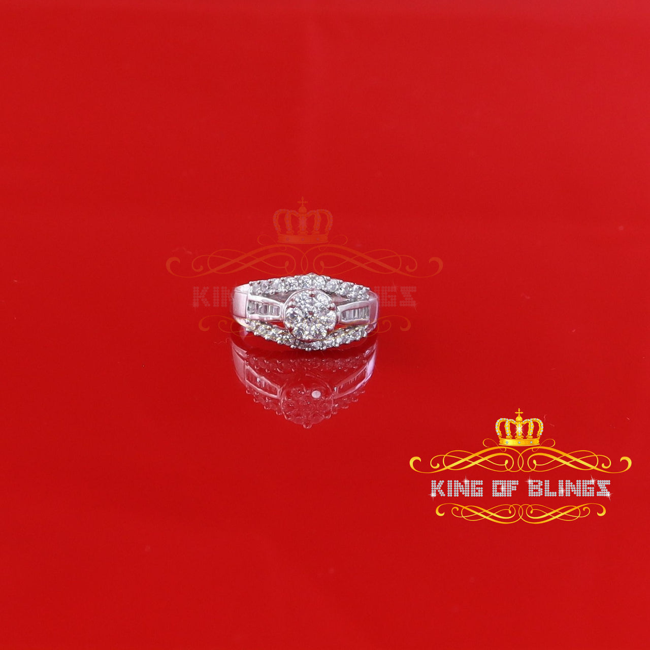 2.00ct Cubic Zirconia Sterling White Silver Round Engagement Womens Ring Size 7