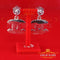 King of Bling's Men's/Women's 925 Silver White 1.00ct VVS 'D' Moissanite Dangling Stud Earrings KING OF BLINGS