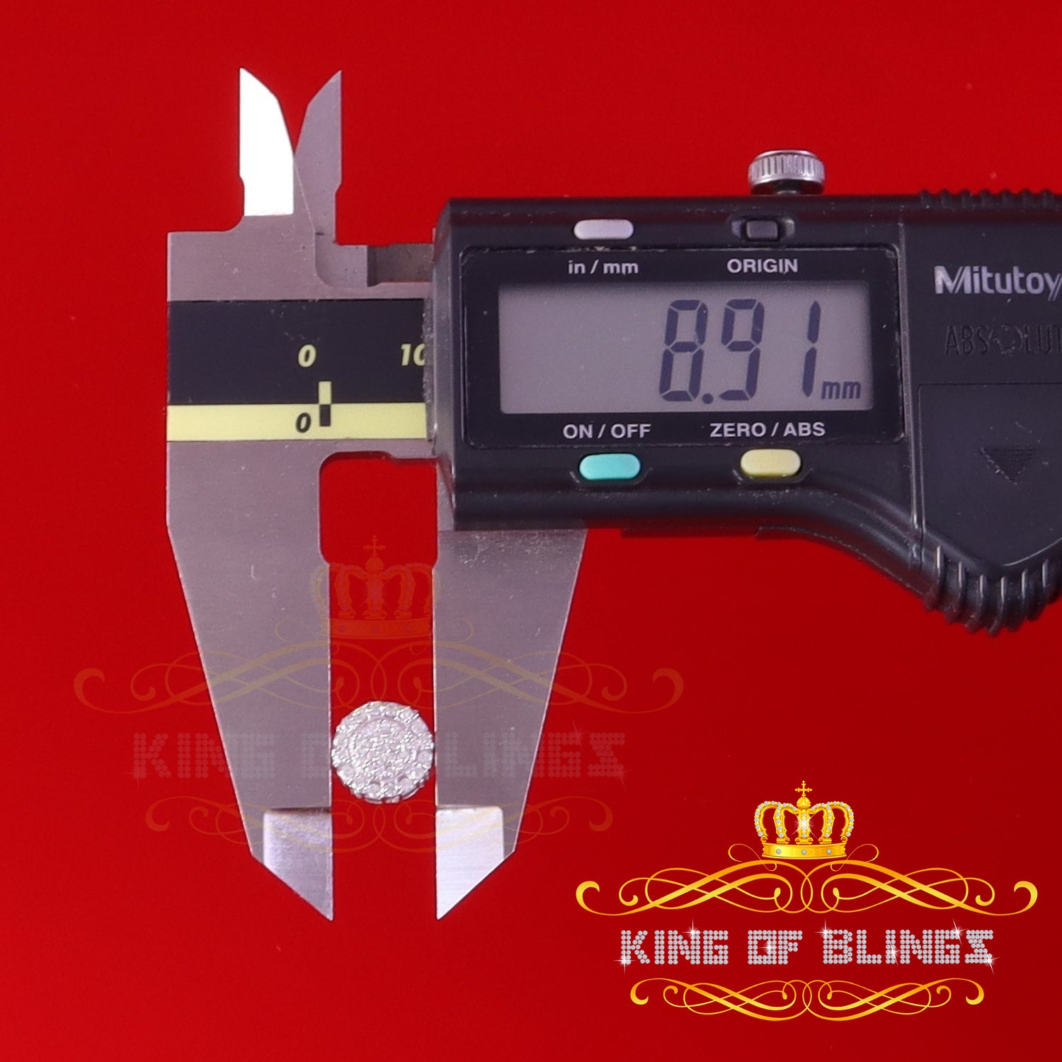 King of Bling's Men's/Womens 925 Silver 0.50ct VVS 'D' White Moissanite Round Stud Earrings KING OF BLINGS