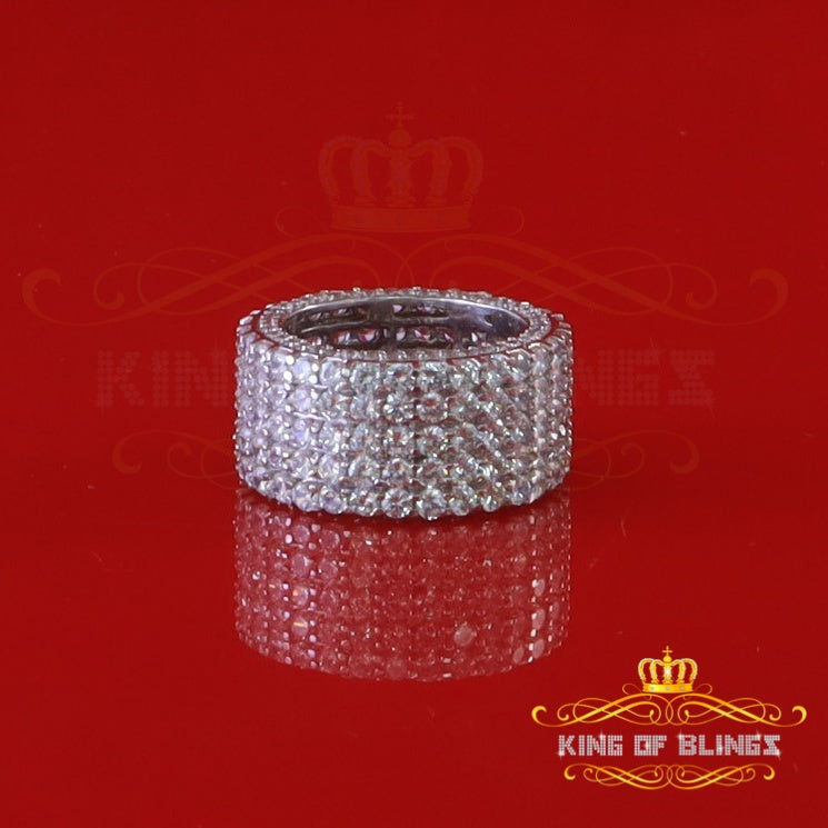 King Of Bling's925 Cubic Zirconia 22.50ct White Silver Eternity Womens / Men's Ring Size 10
