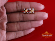 King of Blings-0.05ct Diamond 925 Sterling Silver Yellow for Men's & Women Stud XOXO Earrings King of Blings