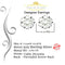 King of Blings- 925 Silver White 1.56ct Cubic Zirconia Hip Hop Floral Women's & Men's Earrings KING OF BLINGS