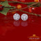 King of Blings- Aretes Para Hombre 925 White Silver 1.49ct Cubic Zirconia Floral Women Earrings KING OF BLINGS