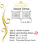 King of Bling's 925 Sterling Yellow 0.72ct Silver Cubic Zirconia Hip Hop Women's Square Earrings KING OF BLINGS