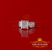 King Of Bling's Elongated 0.33 CT 925 Silver White Cinderella Womens Real Diamond Ring SZ 7 KING OF BLINGS