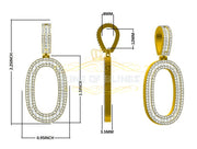 Yellow 925 Silver Baguette Numeric Number '1 'Pendant 4.0ct Cubic Zirconia KING OF BLINGS
