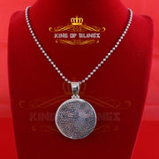 King Of Bling's Sterling Silver White "SANTO NINO DEATOCHA" Pendant with 3ct Genuine Moissanite KING OF BLINGS