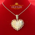 King Of Bling's KOB 'S 925 Silver 2.00ct Moissanite 1.65 inch Yellow Thorn Heart Jesus Pendant KING OF BLINGS