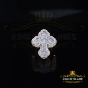 King of Bling's New White 925 Sterling Silver 6.00ct VVS D Moissanite Rings Size 10 Cross Men's King of Blings