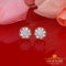 King of Bling's 3.20ct Cubic Zirconia 925 Yellow Sterling Silver Hip Hop Flower Ladies Earrings KING OF BLINGS