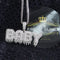 Fancy White 925 Sterling Silver with Baby Letter Pendant 15.59ct Cubic Zirconia KING OF BLINGS