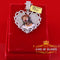 King Of Bling's 925 Sterling Silver Beautiful 2.00ct Moissanite White Heart Thorn Jesus Pendant KING OF BLINGS