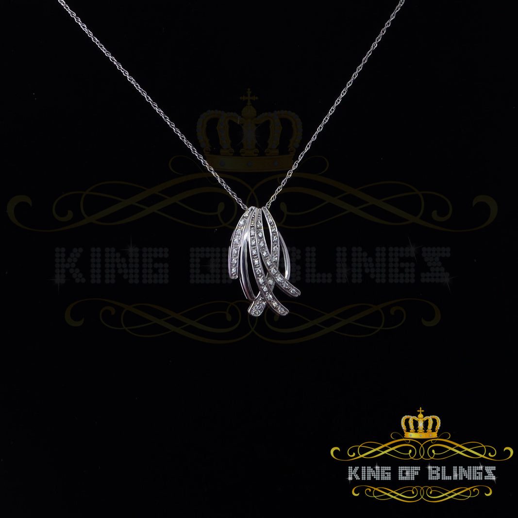King Of Bling's Beautiful White 925 Silver Pendant Charming FASHION 0.28ct Cubic Zirconia Stone