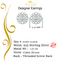 King of Bling's Aretes Para Hombre 925 Yellow Silver 1.98ct Cubic Zirconia Round Women's Earring KING OF BLINGS