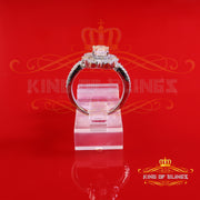 King of Bling's White 925 Sterling Silver 2.00ct VVS 'D' Moissanite Square Rings SZ 7 for Women King of Blings
