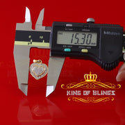 King of Bling's 925Yellow Silver 0.50CT Diamond Double-Layer Concentric Heart Pendant&EarringSet King of Blings
