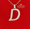 Fancy White 925 Sterling Silver All ALPHABET Pendant with Cubic Zirconia Stone KING OF BLINGS
