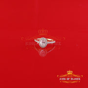 King Of Blings  10K Yellow Gold 1.50CT 'VVS' 'FL' D clr Oval Cut Moissonite Womens Ring Size 7 KING OF BLINGS