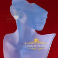 King of Bling's 925 Yellow Sterling Silver 1.48ct Cubic Zirconia Men's & Women's Heart Earrings KING OF BLINGS