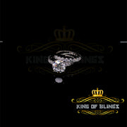 King of Bling's 7.00ct Moissanite White Sterling Silver Men's/ Women Bridal Round Rings Size 8 KING OF BLINGS