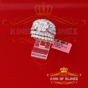 925 White 13.00ct Cubic Zirconia Silver 3 piece Bridal Fancy Womens Ring Size 9 KING OF BLINGS