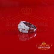 King Of Bling's 925 Silver Tapper Stone Men's White 4.00ct Moissanite VVS D Evil Eye Ring SZ10 King of Blings