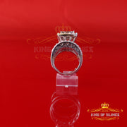 King Of Bling's12.60ct Cubic Zirconia White Sterling Silver Men's/ Women 3PC Wedding Rings SZ 9 KING OF BLINGS