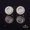 King of Bling's Aretes Para Hombre 925 Yellow Silver 0.5ct Cubic Zirconia Round Women's Earrings KING OF BLINGS
