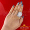 White Silver 14.80ct Cubic Zirconia Multi Row Bridal Set Womens Ring SZ 8 KING OF BLINGS