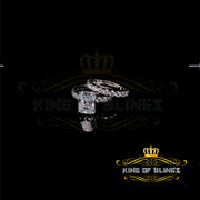 King of Bling's 925 Silver Mens/Women Bridal Rings Emerald Shape Size 8 White 7.00ct Moissanite KING OF BLINGS
