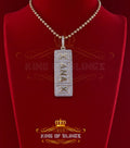 Yellow 925 Sterling Silver XAMAX Letter Pendant with 3.05ct Cubic Zirconia Stone KING OF BLINGS