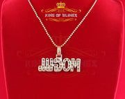 Create your Custom Sterling Silver 2.00 inch like Mogul Pendant in Cubic Zirconia KING OF BLINGS