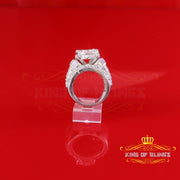King Of Bling's925 Sterling Silver Round Cubic Zirconia 11.50ct Bridal White Womens Ring Size 9 KING OF BLINGS