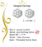 King of Bling's Aretes Para Hombre Yellow Silver 1.22ct Cubic Zirconia Flower Women's Earrings KING OF BLINGS