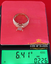 King Of Bling's Sterling Yellow Silver 0.50 CT Real Diamond Fashion & Shine Womens Ring Size 8 KING OF BLINGS