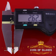 King of Blings-925 Sterling Silver 0.05ct Genuine Diamond Women's & Men's Yellow Square Earring KING OF BLINGS