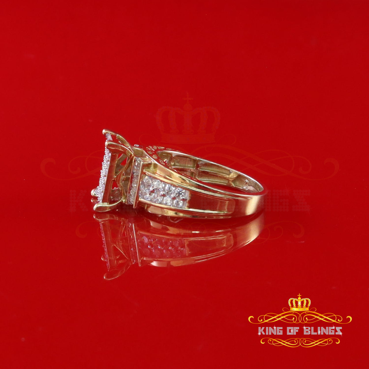 King Of Bling's 925 Sterling Yellow 2.08ct Cubic Zirconia Silver Style Cinderella Ring size 9