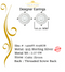 King of Bling's 925 Yellow Sterling Silver 0.83ct Cubic Zirconia Women's Hip Hop Round Earrings KING OF BLINGS