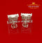King of Blings- 925 White Silver Screw Back 2.25ct Cubic Zirconia Women Hip Hop Square Earrings KING OF BLINGS