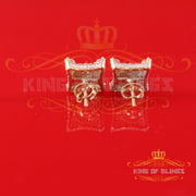 King  of Bling's Men's/Womens 925 Silver Yellow 0.50 ct VVS 'D' Moissanite Round Stud Earrings KING OF BLINGS