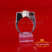 King of Bling's 925 Silver Moissanite White 2.00ct Baguette David Star Ring Sz 9 for Men's VVS D KING OF BLINGS
